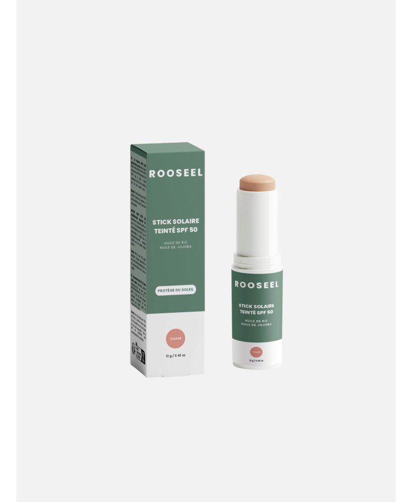 Stick solaire teinté SPF50 ROOSEEL - visuel packaging