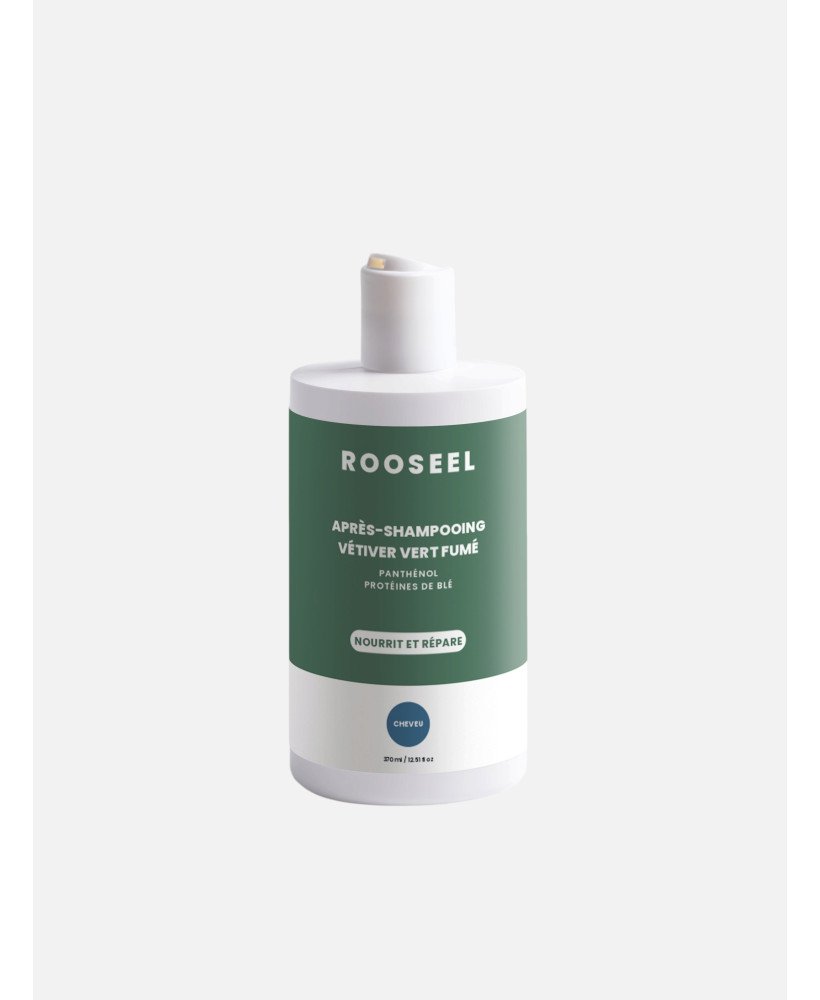 Après-shampooing vétiver vert fumé ROOSEEL - visuel packaging